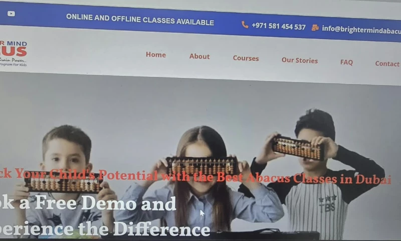Webscicle Technology Solutions Pvt Ltd - Custom Website for an abacus institution