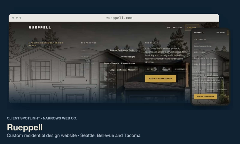 Narrows Web Company - Rueppell Site Build