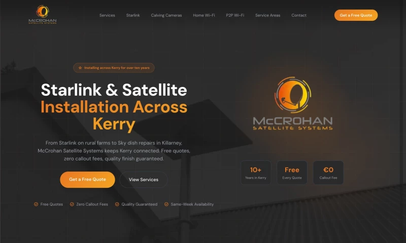 Cozy Mind Media - McCrohan Satellite Systems website