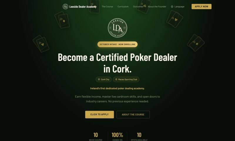 Cozy Mind Media - Leeside Dealer Academy website