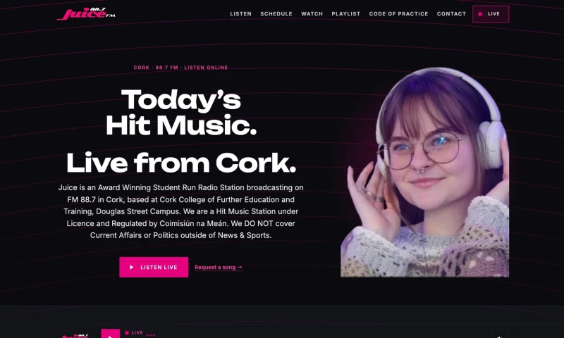 Cozy Mind Media - Juice FM website