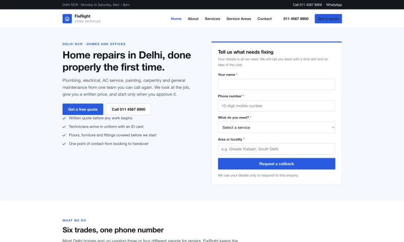 Dilli Town Web Agency - FixRight Home Services
