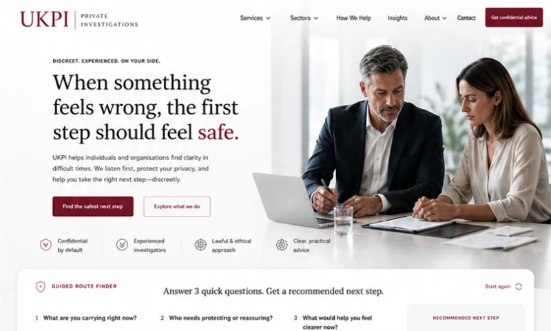 letsrocc - UK Private Investigators: Custom WordPress Website Rebuild