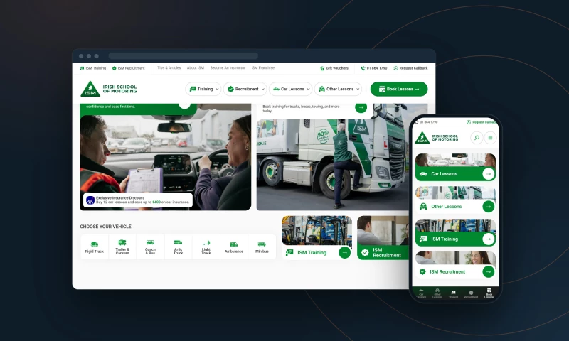 Loco Digital - Irish School of Motoring website
