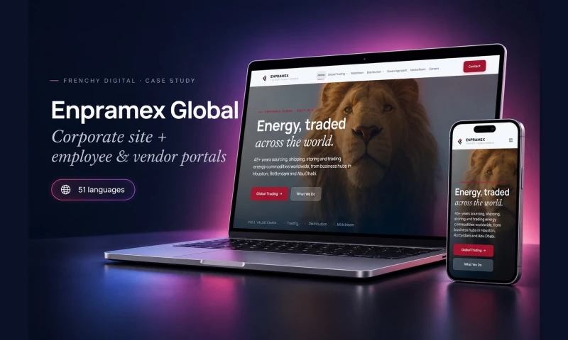 Frenchy Digital - Website for Energy Trading & Logistics Firm