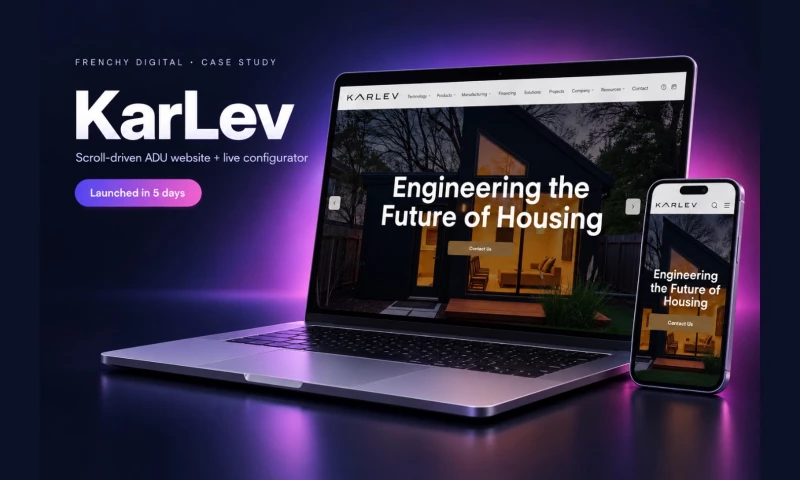 Frenchy Digital - Website for Construction & Manufacturing Firm
