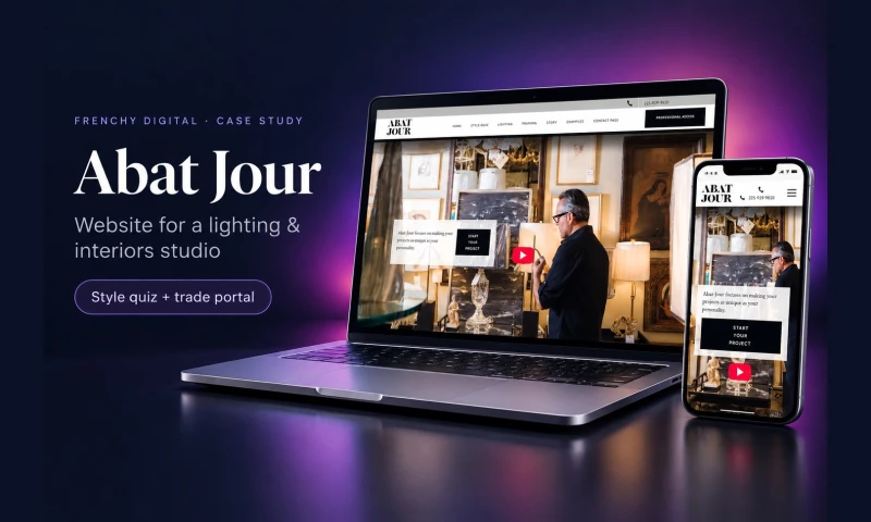 Frenchy Digital - Website for Lighting & Interior Decor Studio