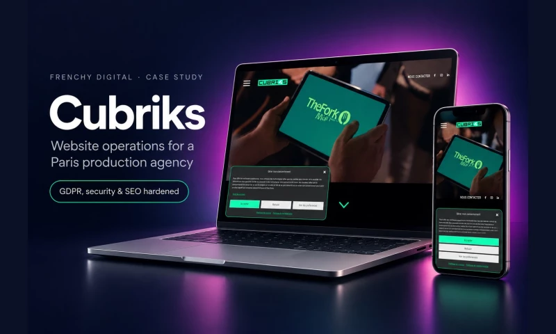 Frenchy Digital - Website for Paris Video Production House