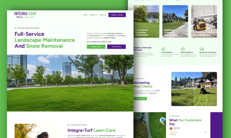 Mojo Media - Website Redesign for Integra-Turf Lawn Care