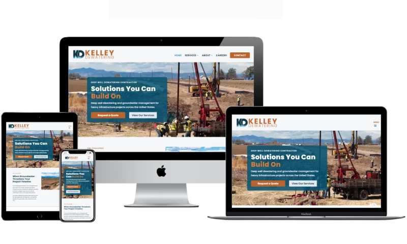 VanDenBerg Web + Creative - Kelley Dewatering WordPress Website