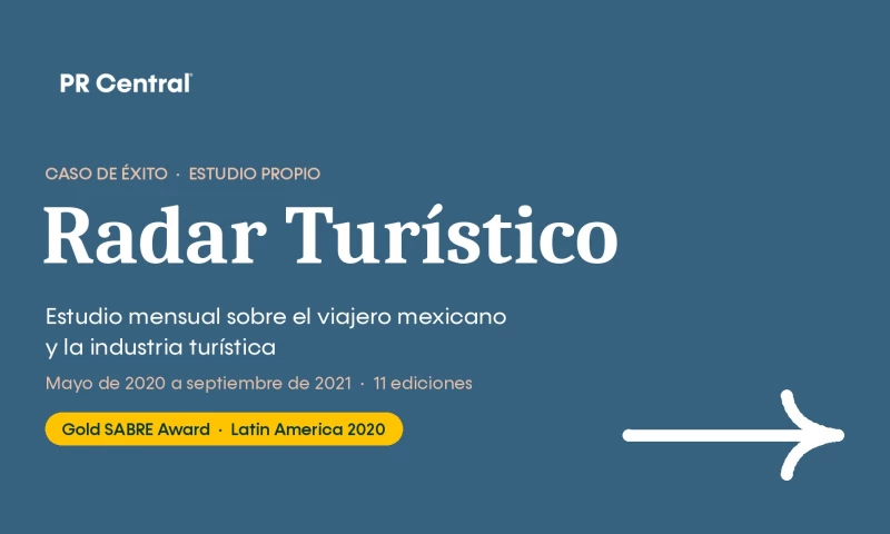 PR Central - Radar Turistico: Gold SABRE Award 2020 travel study