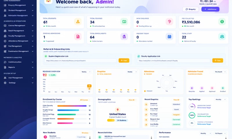 IHook Web Solutions - Education CRM Development