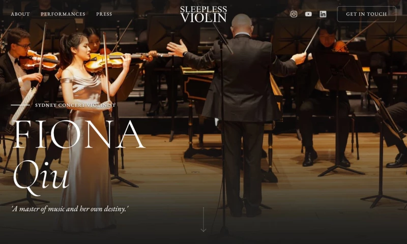 Haven Designs - An elegant portfolio site for a concert violinist