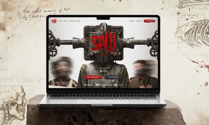 FLUID - Saw: Genesis brand identity, key art and website