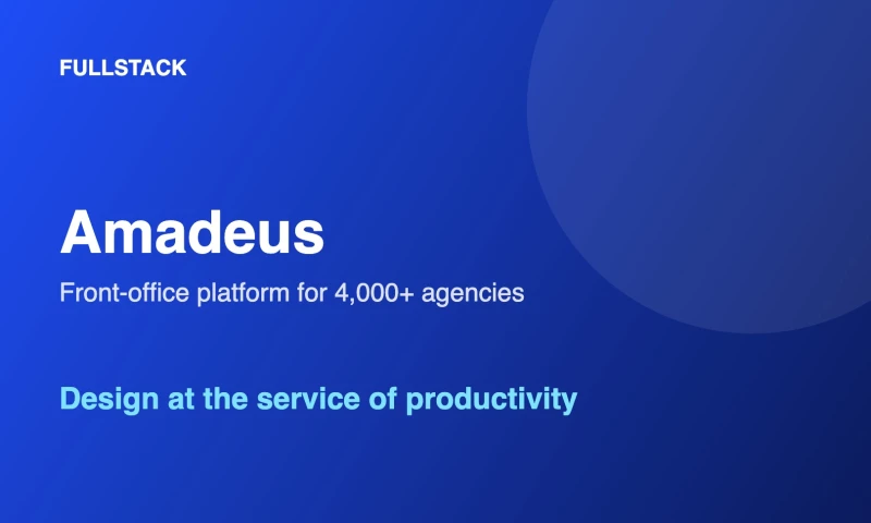 Fullstack - Amadeus Click & Sell: Front-Office for Travel Agents