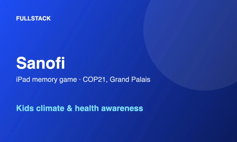 Fullstack - Sanofi at COP21: Interactive iPad Game on Climate & Health