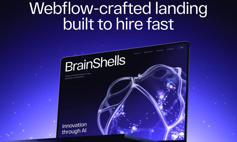 Red Collar - BrainShells: Webflow Landing for AI Talent Recruitment