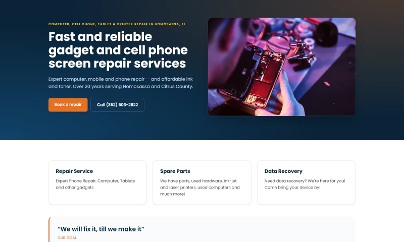 76 Design Solutions - Astro Rebuild and Local Search for a Homosassa Repair Shop