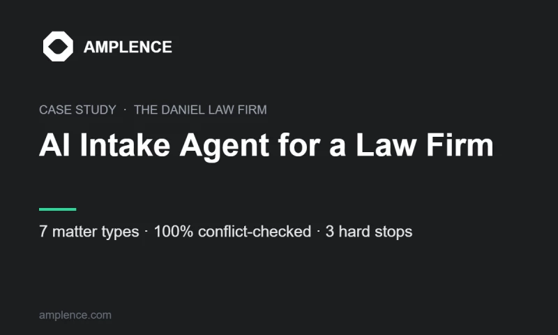 Amplence - AI Intake Agent for a Law Firm