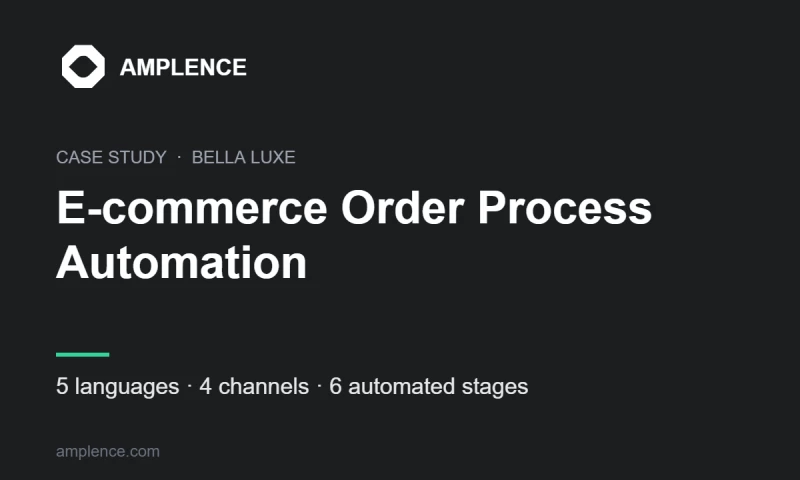 Amplence - E-commerce Order Process Automation