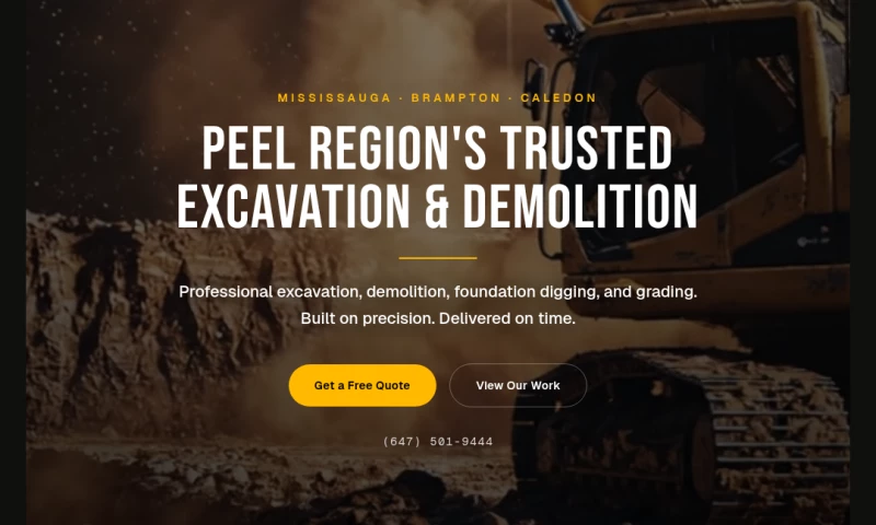 Built to Rank - Excavation Contractor Website with Local SEO