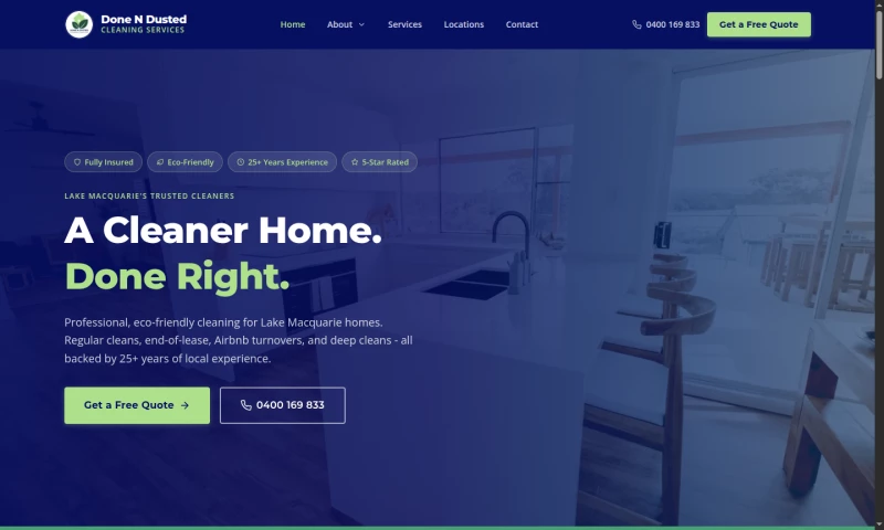 Rod Fernandez Design - A cleaner website for a cleaning business