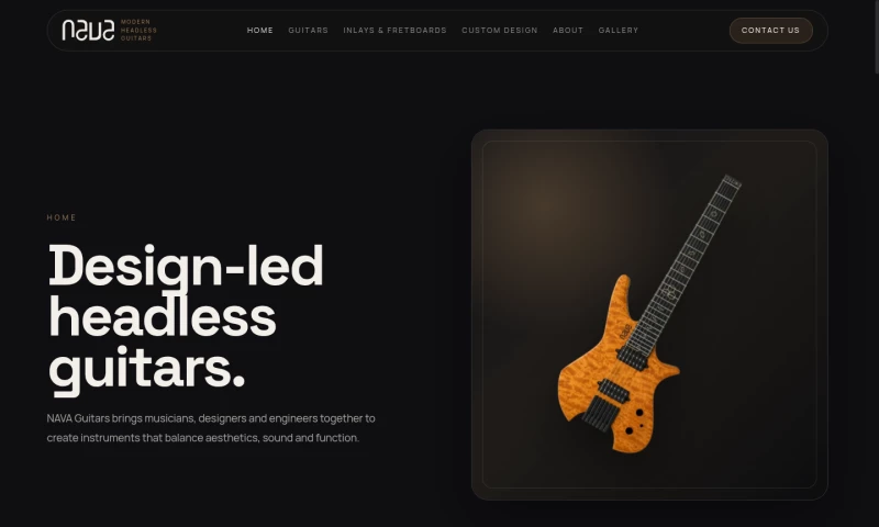 Rod Fernandez Design - A boutique brand site for handmade headless guitars