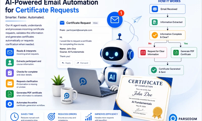 Parsedom Inc - AI Powered Email and Certificate Automation