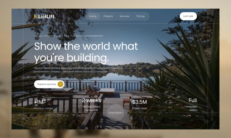 GVD Studio - ListLift: New Design and Webflow Development
