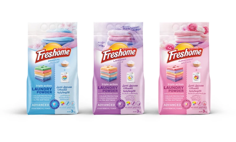 GarryVeda Design Bureau - FRESHOME Brand Identity & Laundry Packaging Design