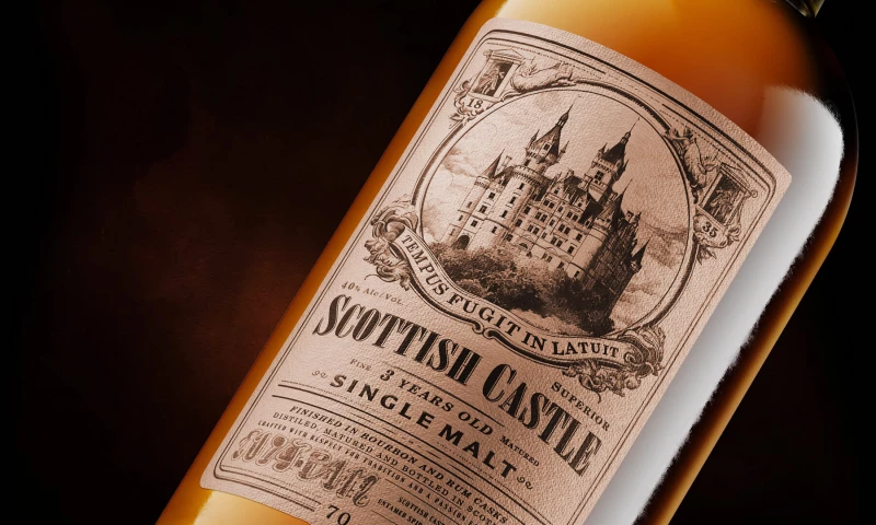 GarryVeda Design Bureau - Scottish Castle Single Malt Whisky Packaging Design