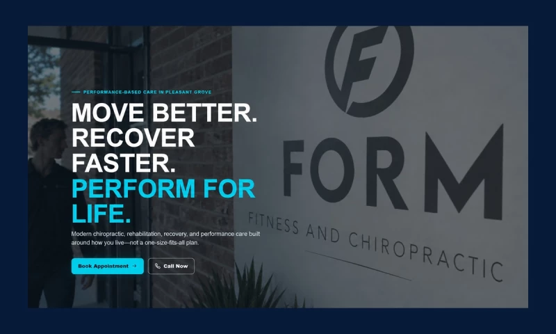 Leads To Sales - Form Fitness & Chiropractic - Mobile-First Website