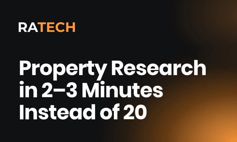 Ratech - Auction Research Automation Saves $7,000 a Year for a Real Estate Investor