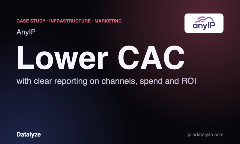 Datalyze - Marketing reporting and a lower CAC