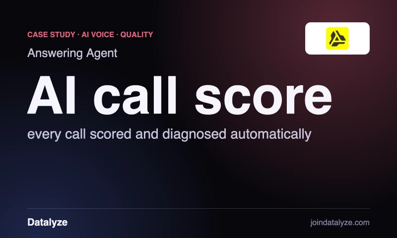 Datalyze - AI call scoring for an AI calling platform