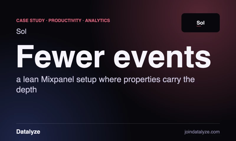 Datalyze - A simple Mixpanel setup for a complex app