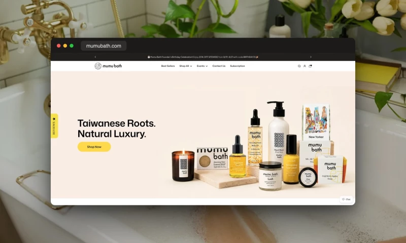 Blinix Solutions - Mumu Bath, bath and body storefront where the product carries the page