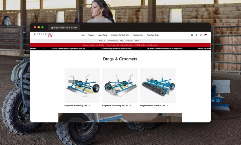 Blinix Solutions - Greystone USA, Shopify store for American-made farm equipment