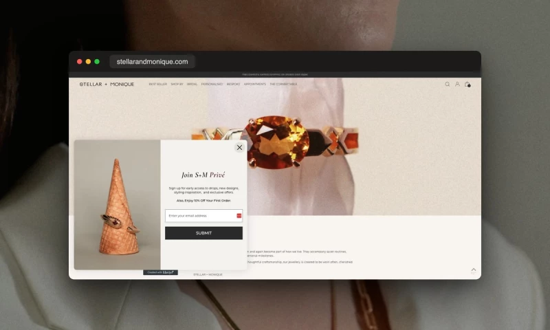 Blinix Solutions - Stellar + Monique, fine jewelry storefront led by product photography