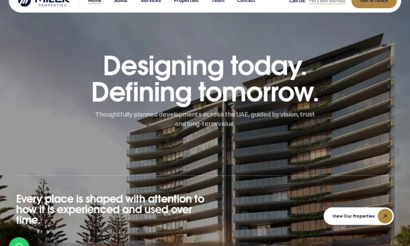 Masoud Raoufi Photography Services Co. L.L.C - Real Estate Website Design for Miler Properties