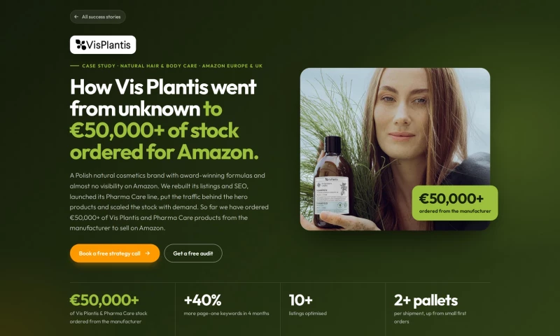 Amazon Experts - Vis Plantis: from unknown to page one on Amazon Europe and UK