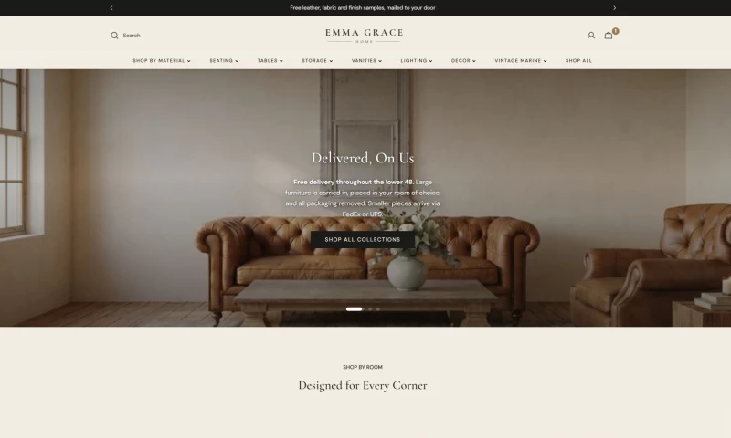 Conner Crowe - Emma Grace Home: Shopify Storefront Upgrade