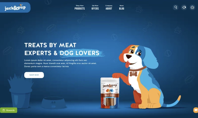 ZERO NEGATIVE - Jack & Pup Brand and Website Redesign