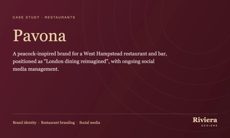 Riviera Designs Ltd - Pavona: Restaurant Branding & Social Media