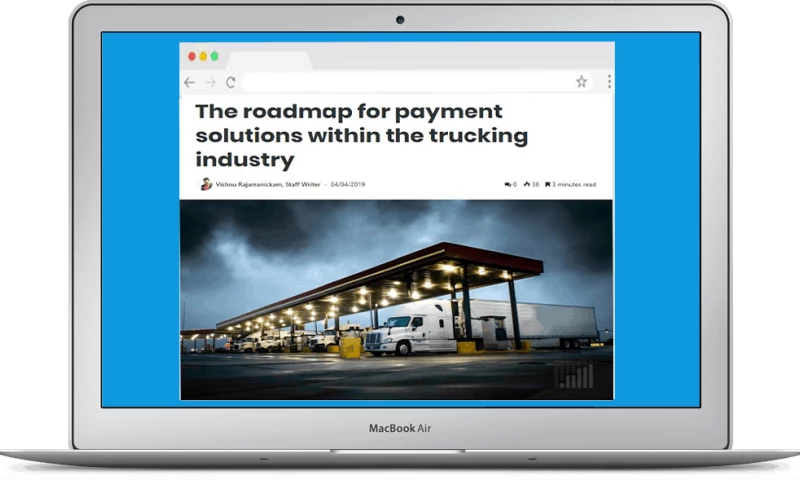 Communicating the roadmap for payment solutions for commercial fleets