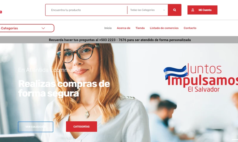 Ecommerce Banco Atlantida of Honduras and El Salvador