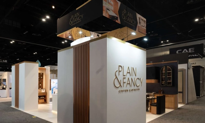 Purple Exhibits - Plain & Fancy Cabinetry Custom Island, KBIS