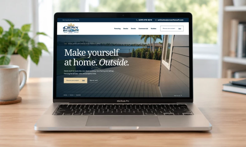 JT Studio - Crown Dock and Fence Website