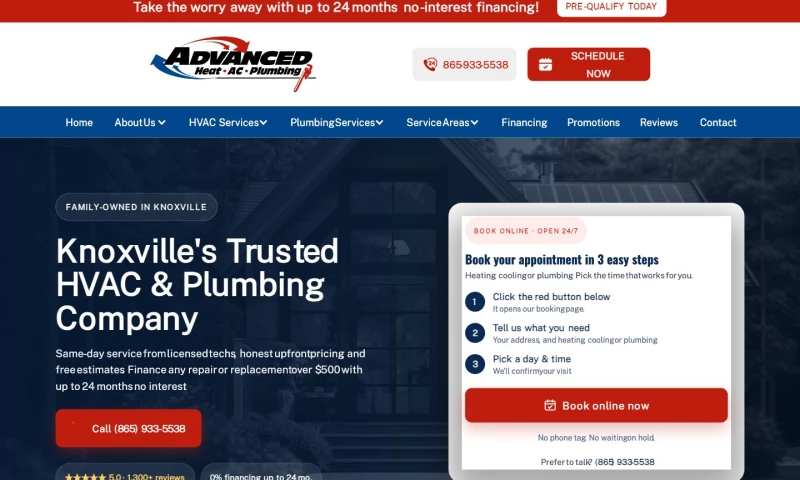 Forty-Second Street - Advanced Heat AC & Plumbing — Webflow Website Built to Book Jobs