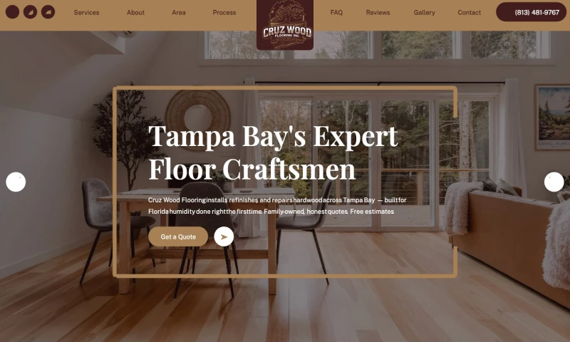 Forty-Second Street - Cruz Wood Flooring — Webflow Website for a Tampa Bay Flooring Contractor